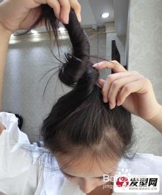 空气感日系丸子头的扎法