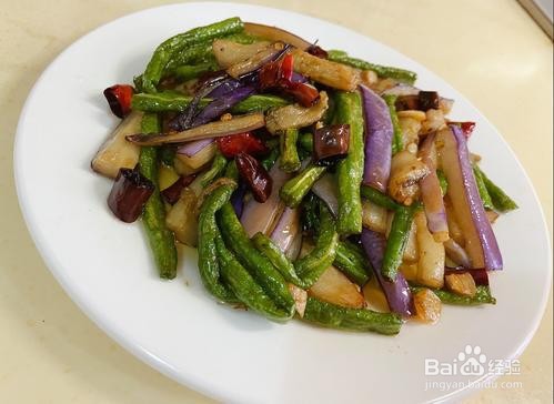 豇豆素炒茄条