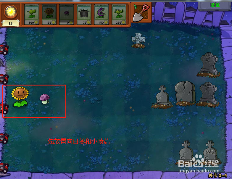 植物大战僵尸无尽版第2-4关怎么过?