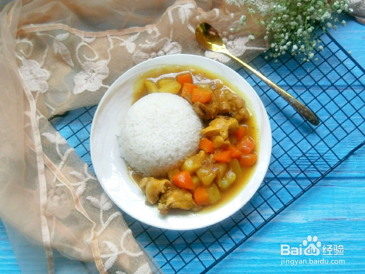 咖喱鸡腿饭的做法