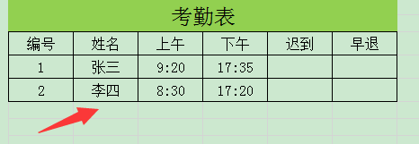 怎么用excel制作考勤表