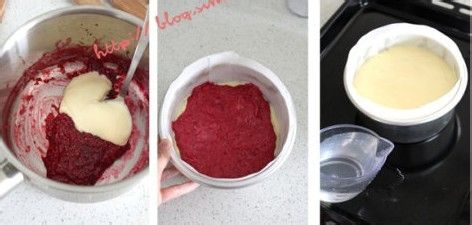 树莓夹心乳酪蛋糕的做法