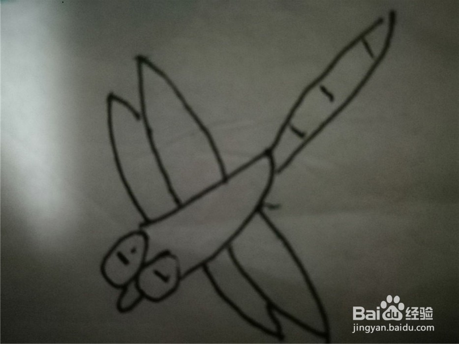 怎么样简笔画画蜻蜓