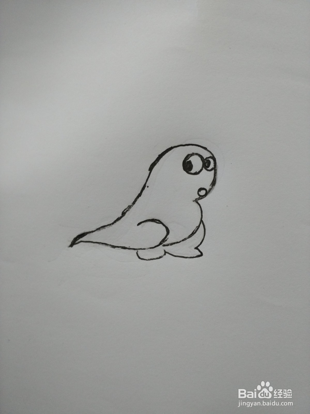 怎么用黑色圆珠笔画画(简单儿童画)