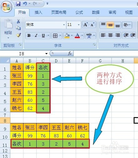 Excel小技巧：[6]修改rank语句灵活排名次
