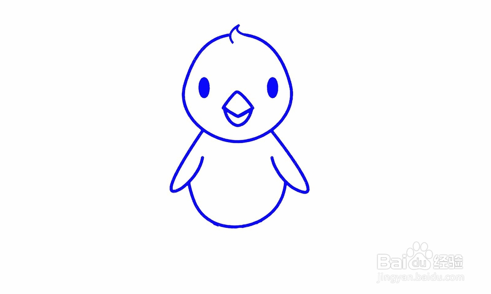 简笔画站着的小鸡怎么画