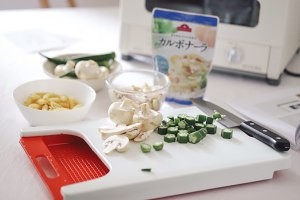 海鲜蘑菇焗白酱意面