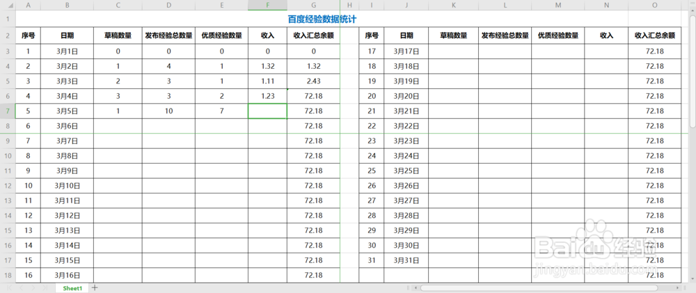 EXCEL如何区分冻结首例、首行、窗格等功能