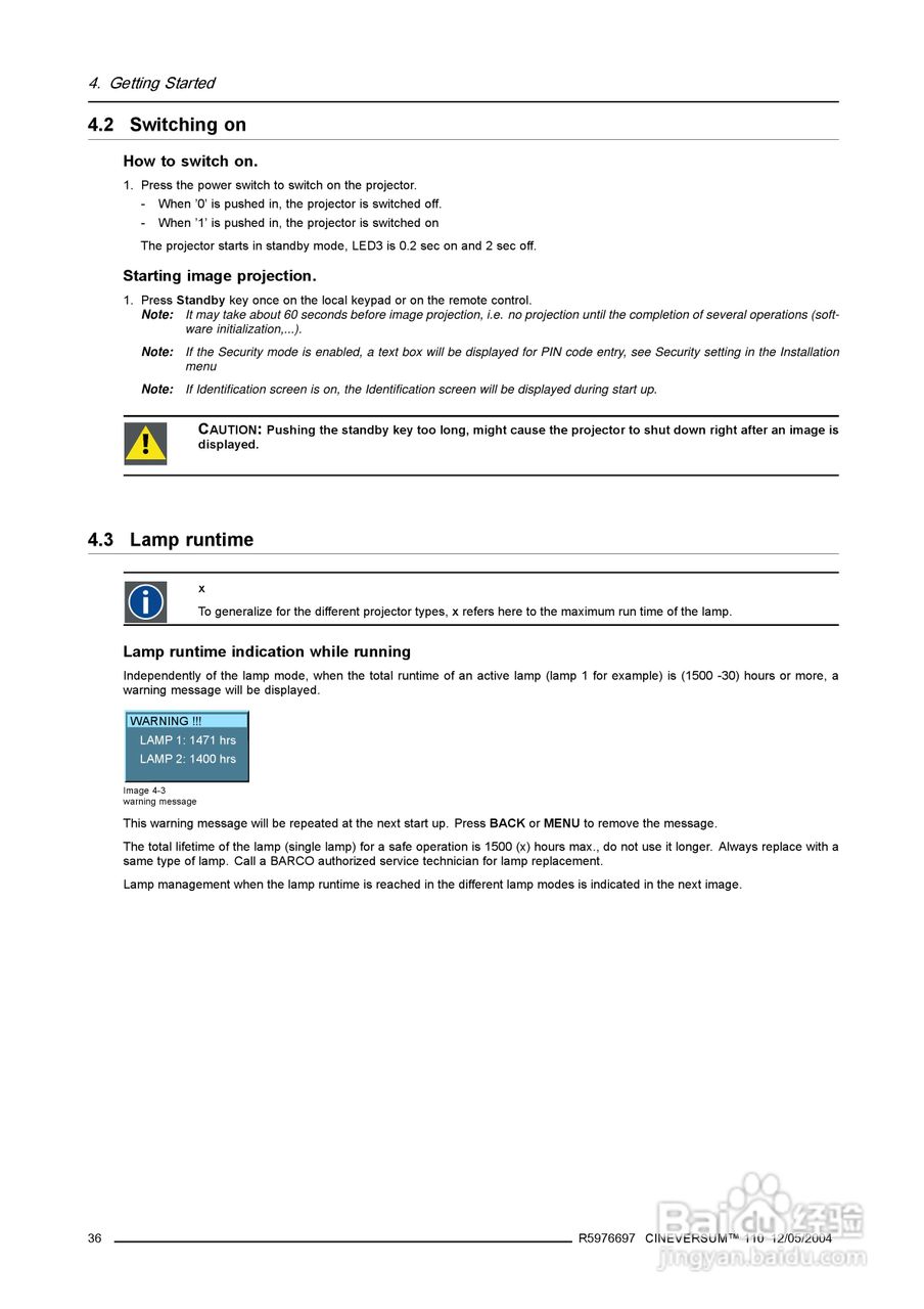 Barco巴可 Cine VERSUM 110投影机说明书:[4]