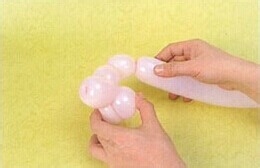 魔法气球造型教程系列之：[21]五瓣花束