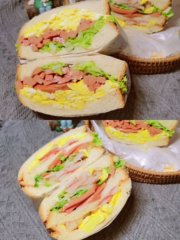 蟹柳滑蛋三明治