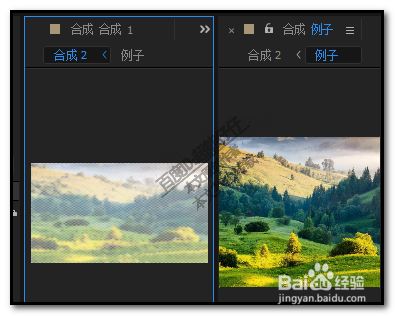 AE如何同时显示两个合成窗口？并排显示两个窗口