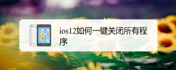 <b>ios12如何一键关闭所有程序</b>