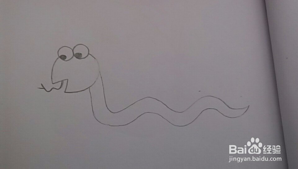 多妈简笔画动物一只小蛇