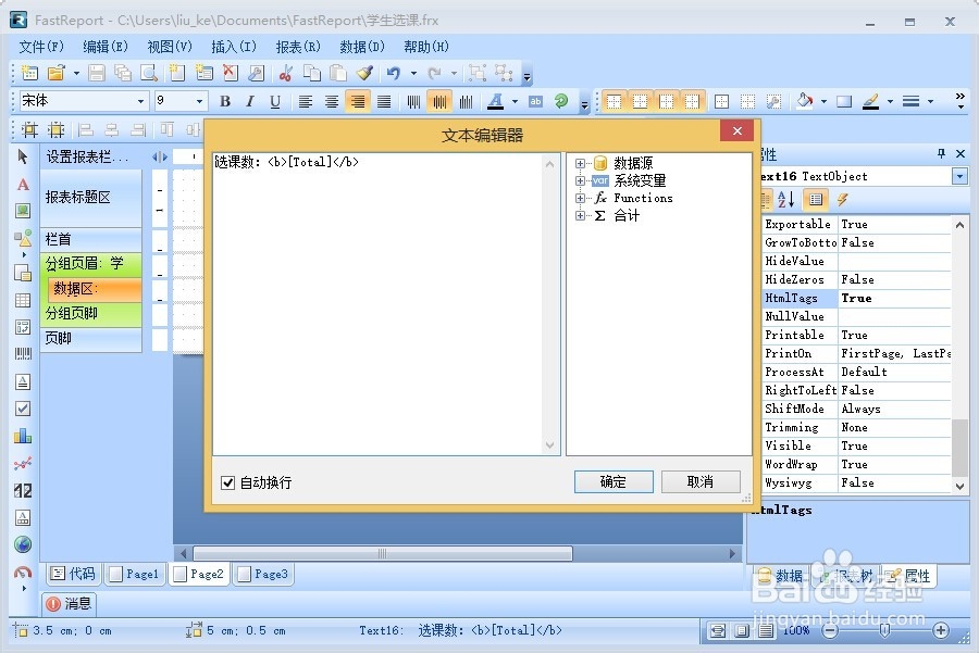 FastReport.Net使用：[6]HTML标签使用