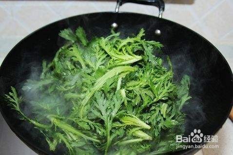 虾米茼蒿的做法
