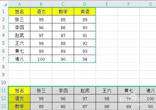 怎么把表格横竖调换