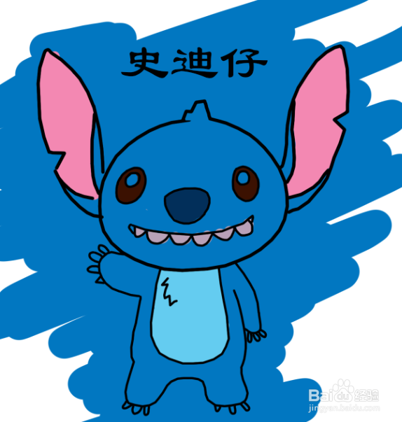 卡通简笔画：史迪仔