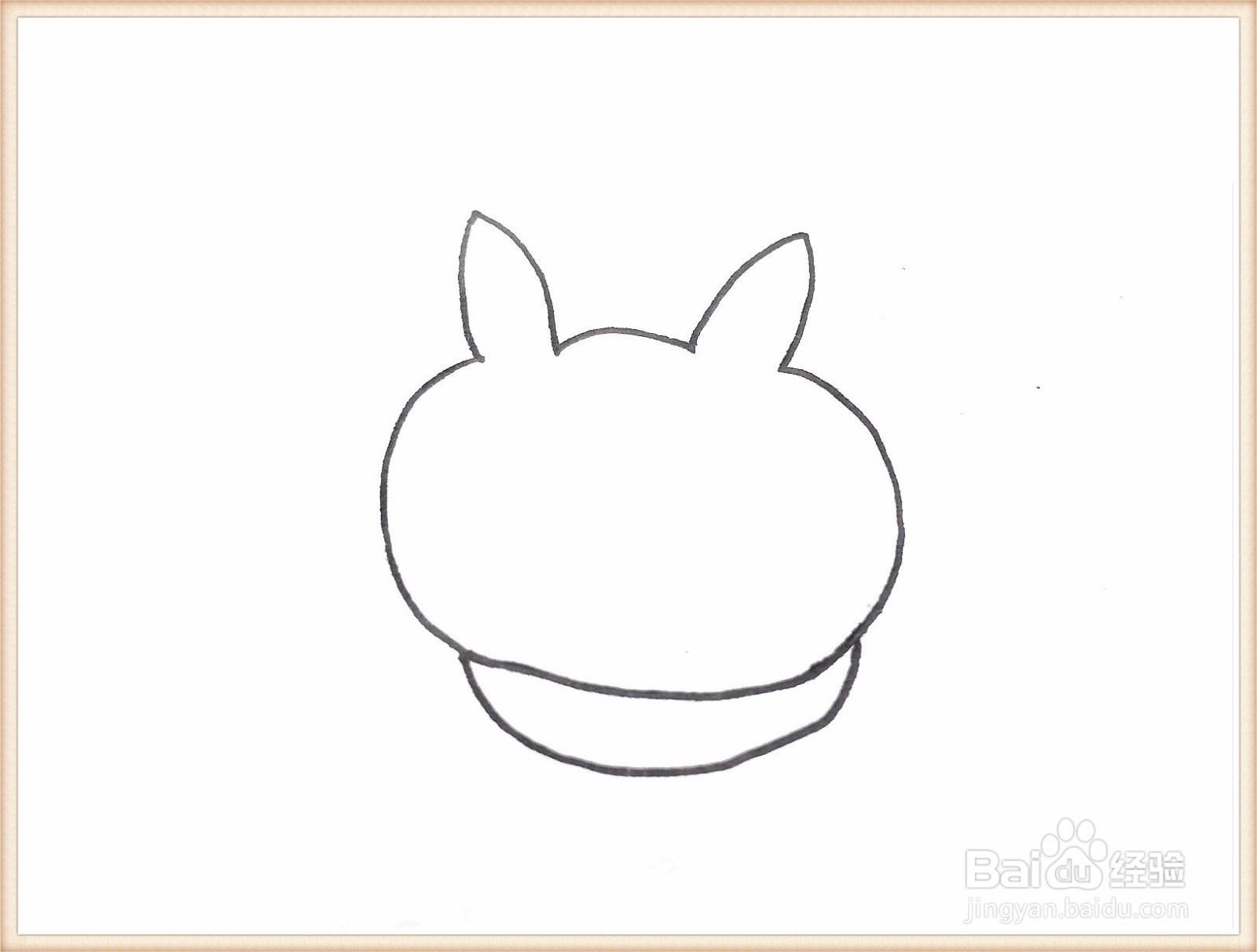 一笔一笔教你画海棠兔简笔画