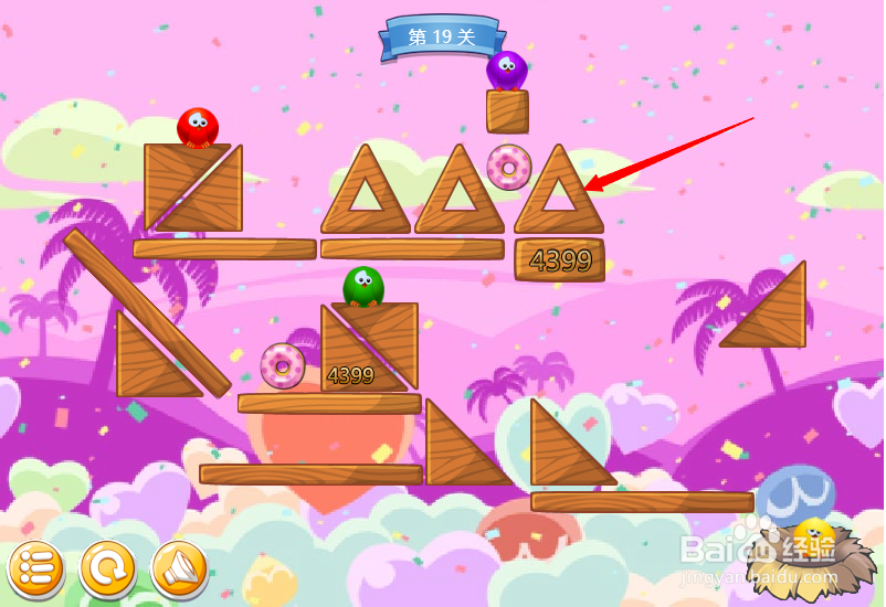 小游戏泡泡鸟历险记第19关