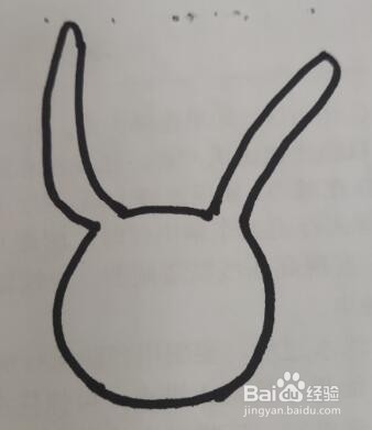 儿童简笔卡通画 兔子的画法