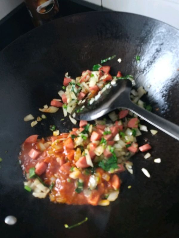 辣白菜火腿炒饭