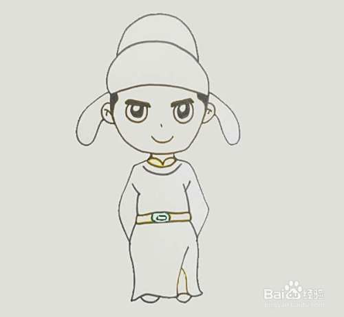 帅气诗人李白的画法