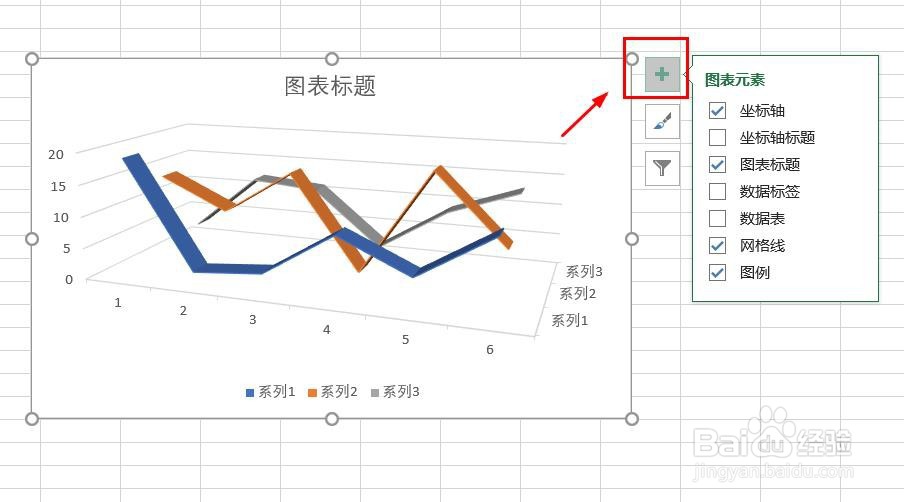 Excel数据表如何插入三维折线图