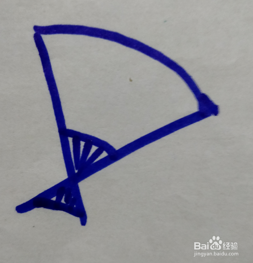 用简笔画怎么画一把折扇？