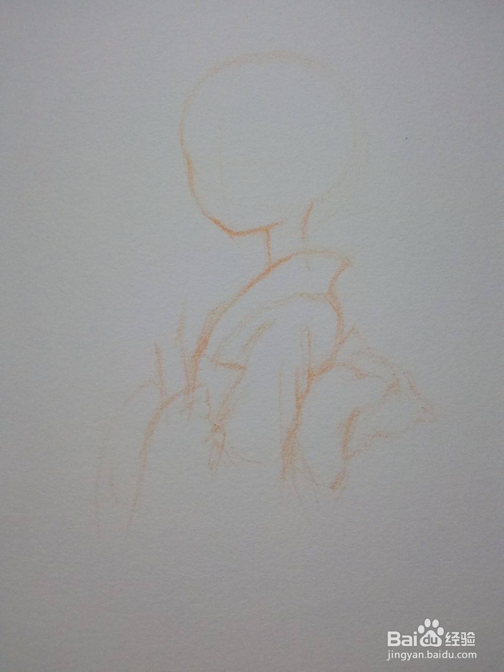 《少女与鱼》水彩人物插画线稿手绘教程