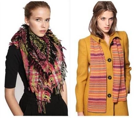 怎样用长款围巾掩饰臃肿