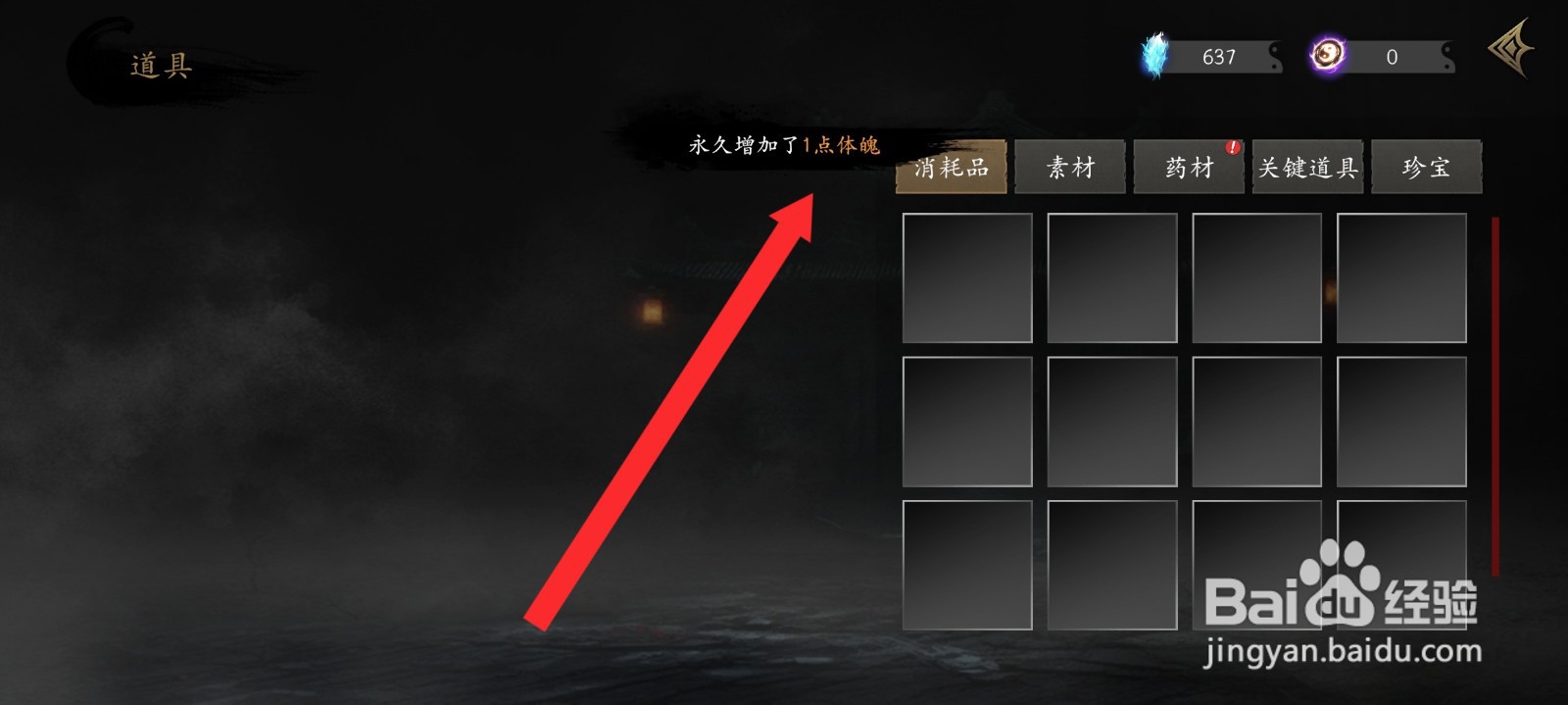 捕盗行纪如何使用九转金丹增加1点体能