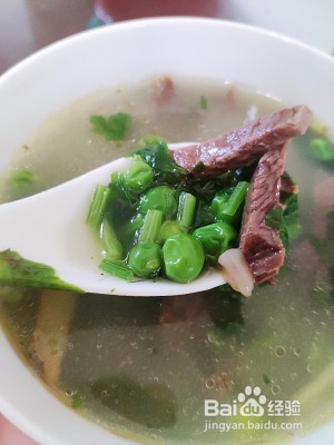 养生食补豌豆牛肉羹的做法