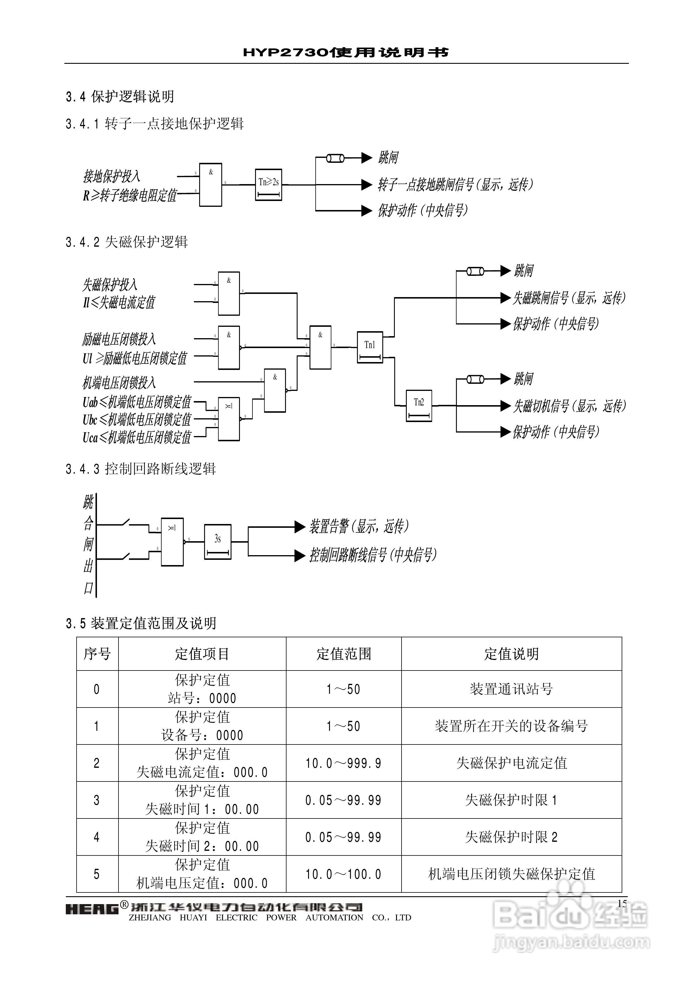 HYP2730微机发电机转子接地保护装置使用说明书:[2]