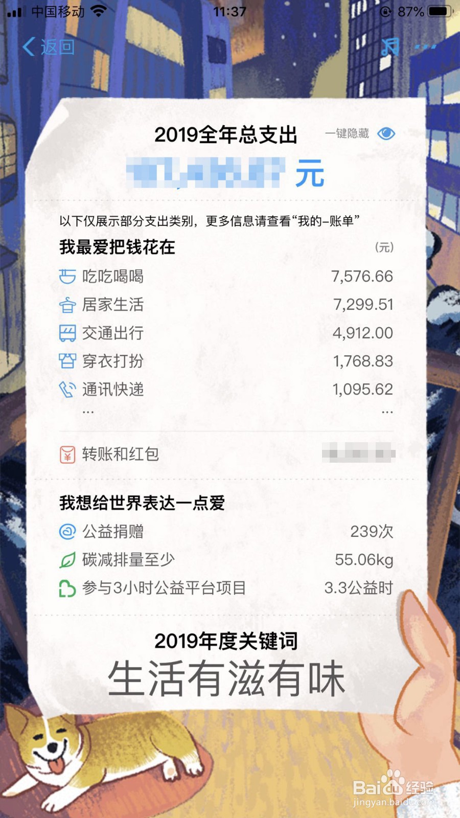 支付宝2019年度账单怎么查看