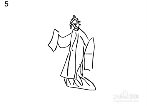 简单5步搞定戏子简笔画