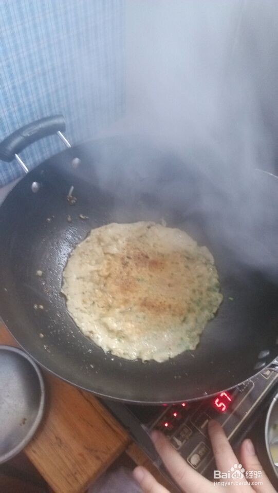 美食制作之红薯粉蛋饼