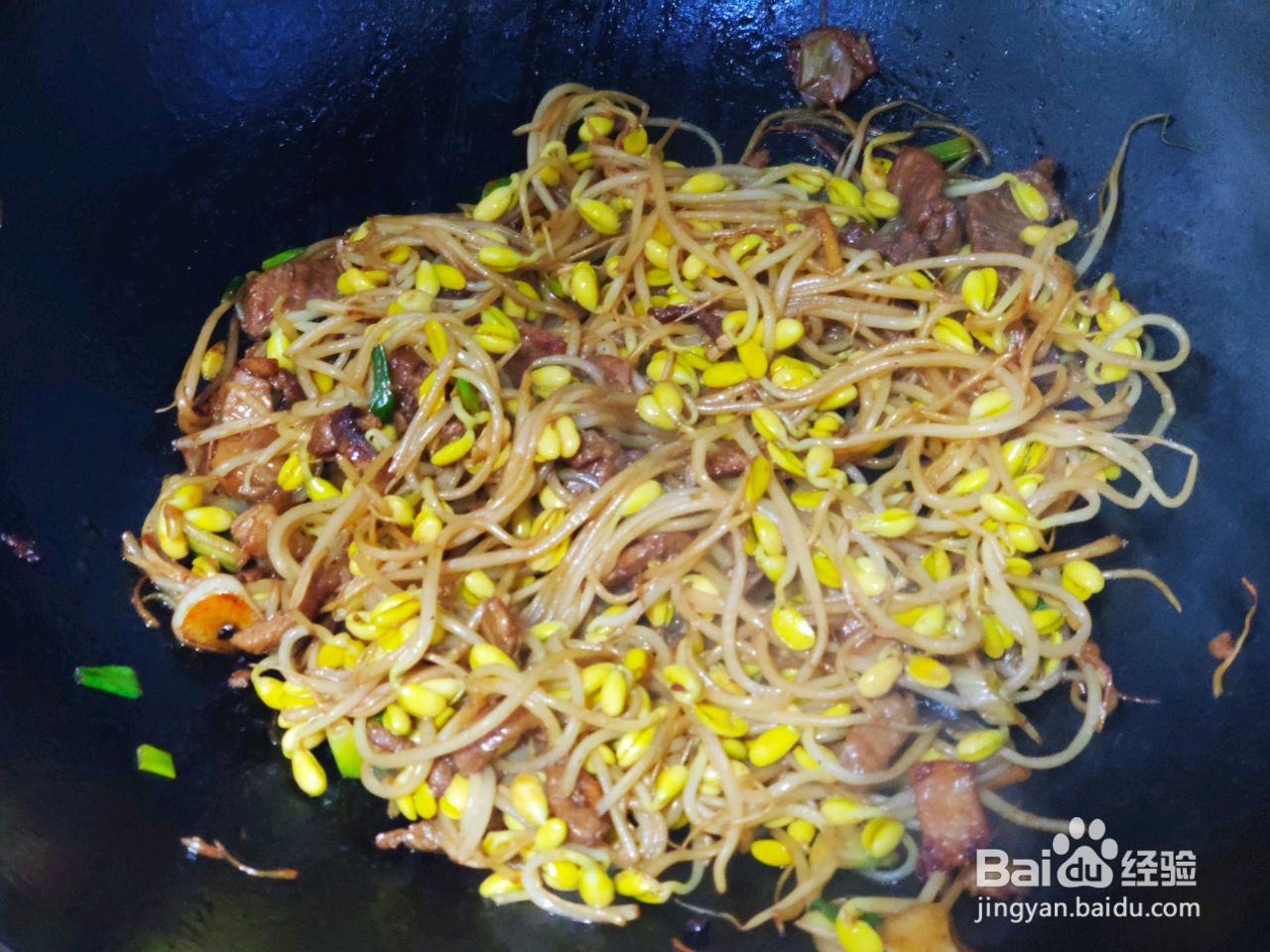 肉丝炒豆芽的做法