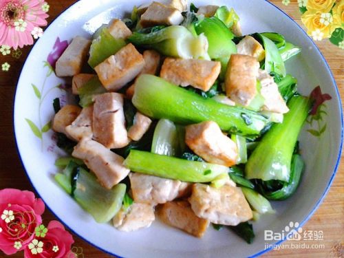 怎么做卤水豆腐炒绿叶菜