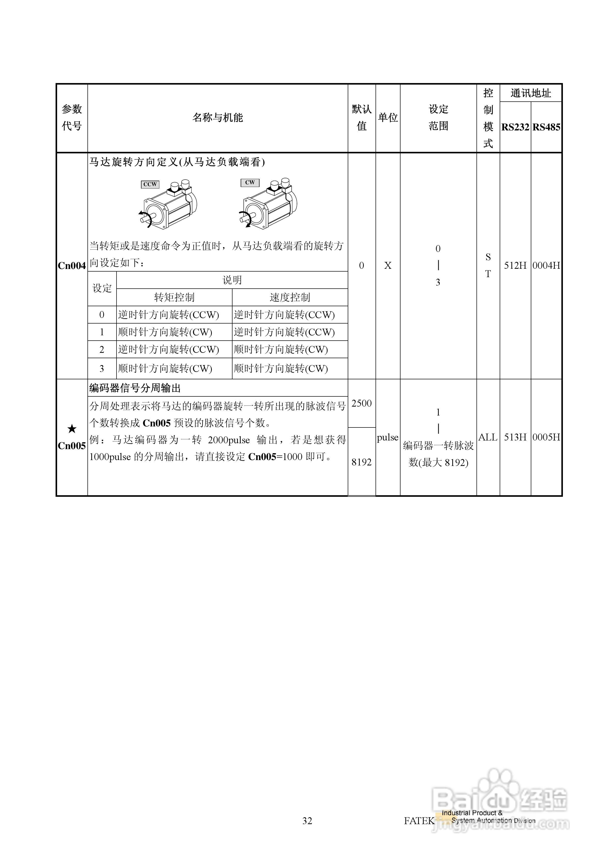 FATEK FSD-E2系列伺服驱动使用手册:[4]