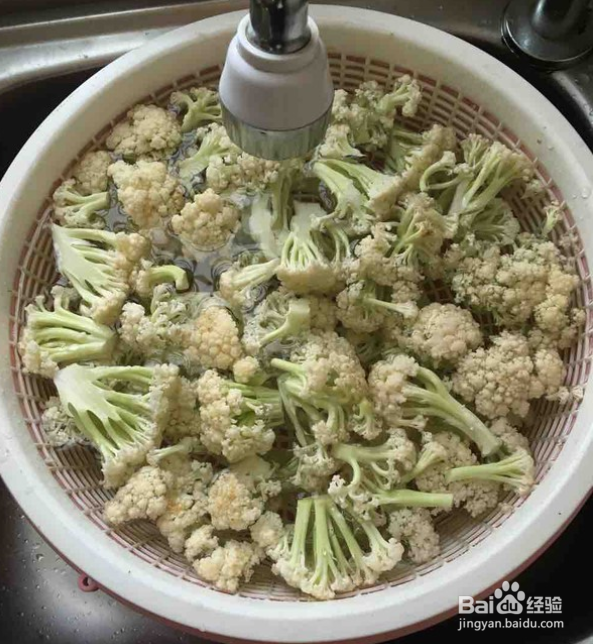 炒花菜的做法