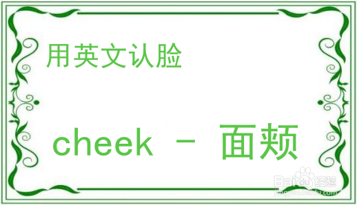 教你用英文认脸