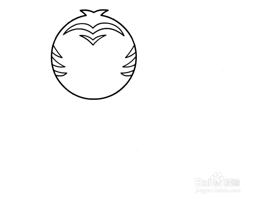 可爱的小老虎简笔画 分步画法