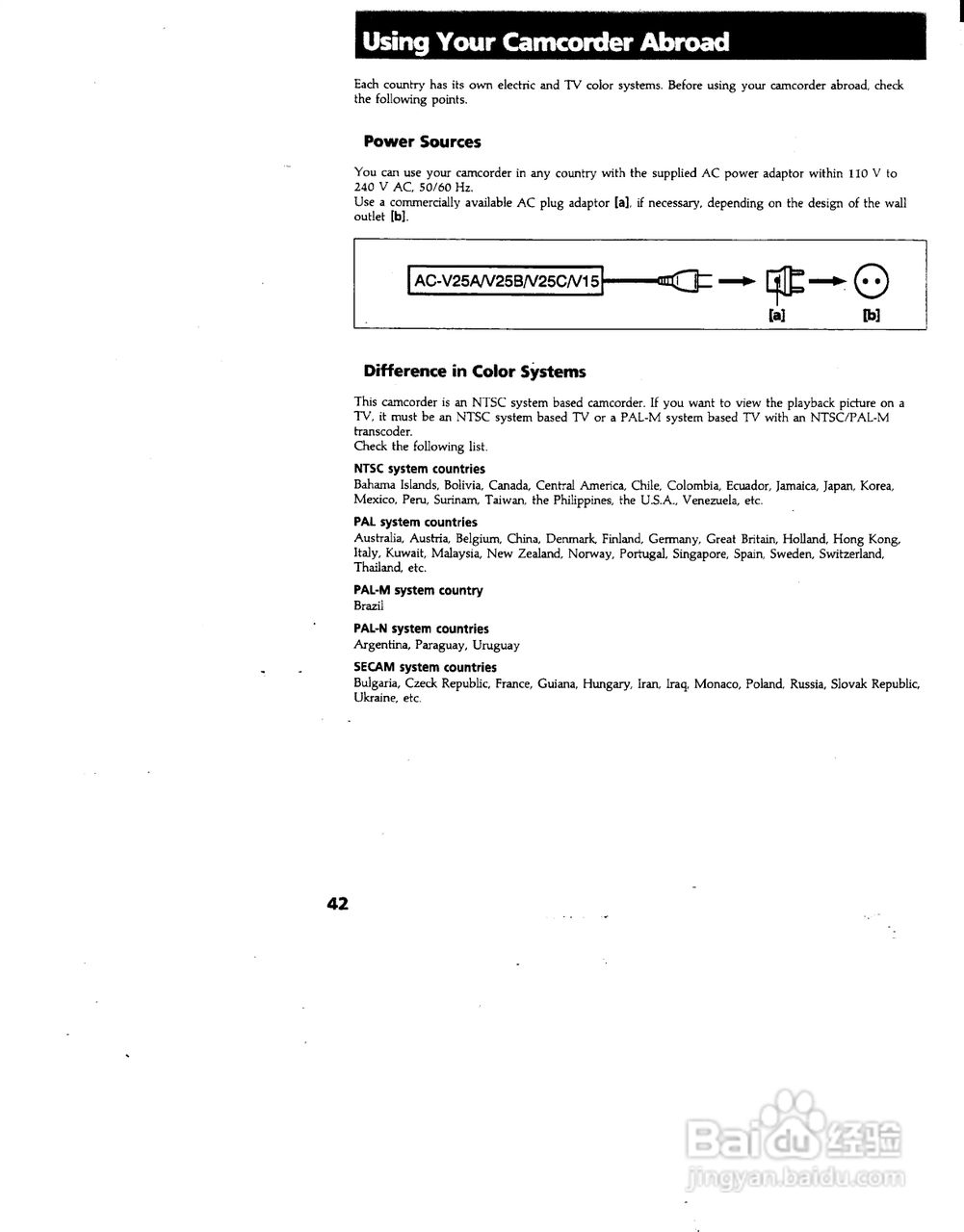 索尼CCD-FX340模似摄像机说明书:[5]