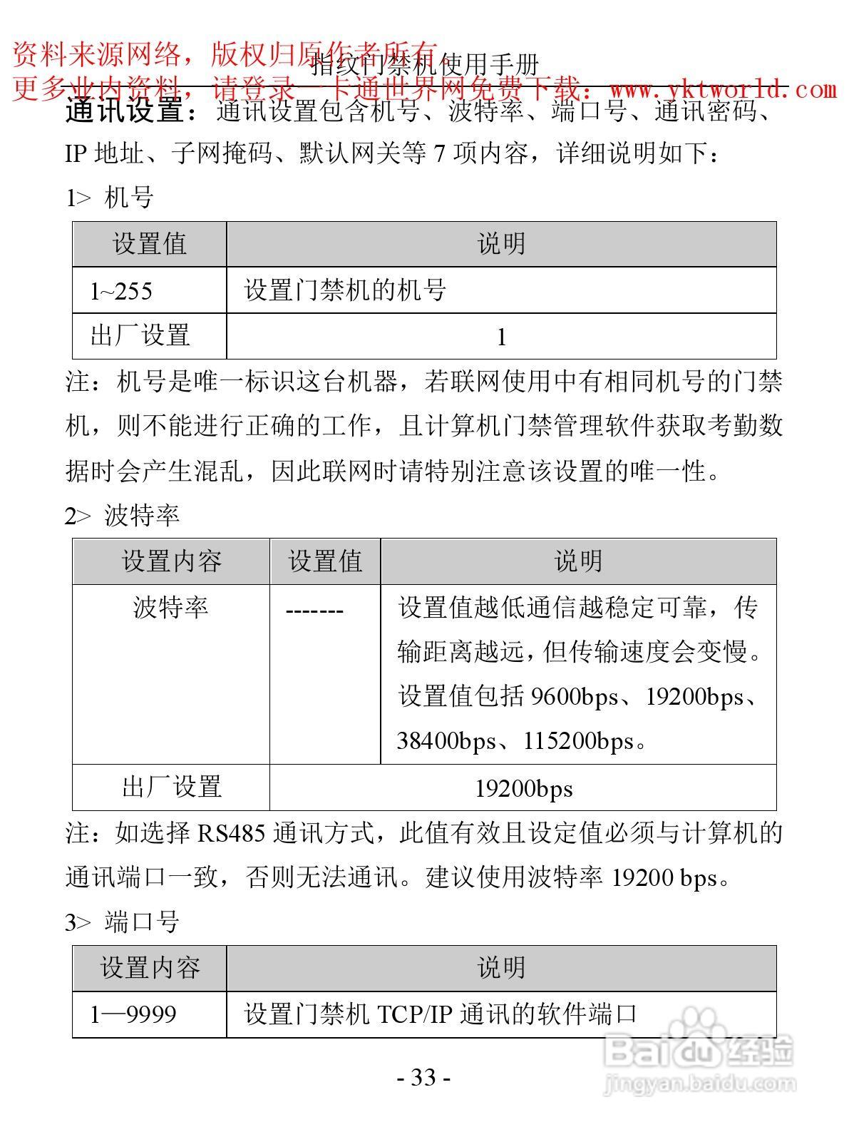 科密MF-850指纹门禁机使用手册:[4]
