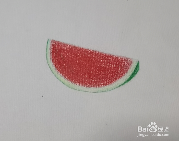 彩铅画之一块西瓜