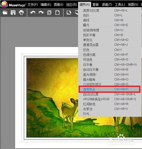 MuseMage如何运用透视校正设计图片效果