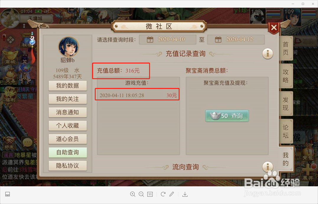 问道手游如何查询自己的充值记录,充值过多少钱