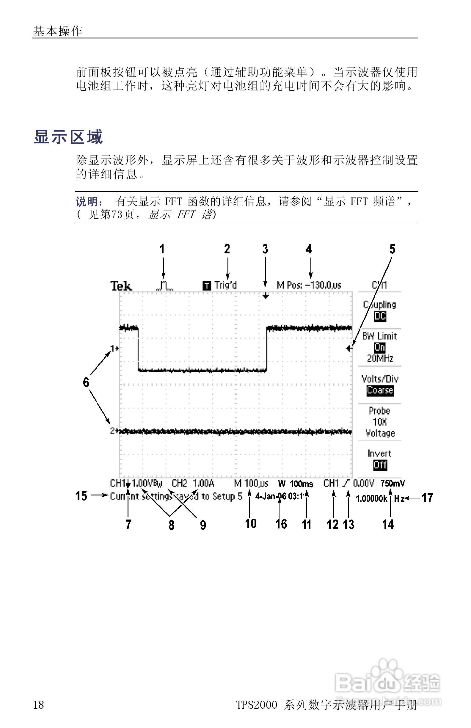 泰克TPS2024数字存储示波器用户手册:[5]