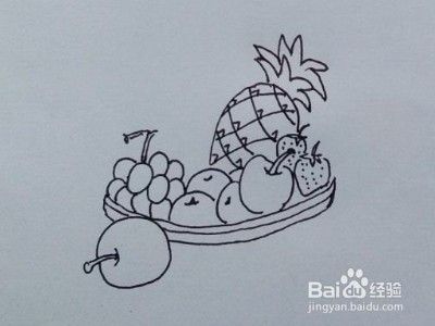 水果拼盘画法教程（1）怎么画，如何画水果拼盘